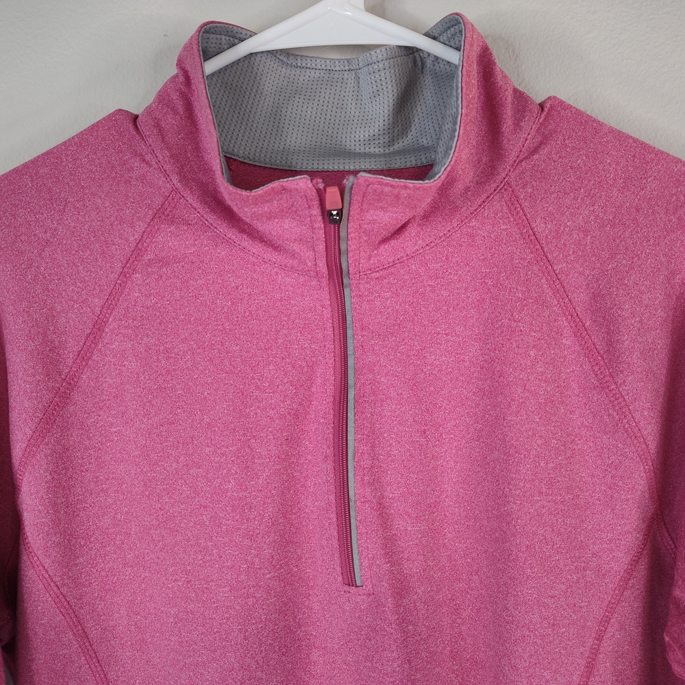 Danskin Now Semi-Fitted Pink Half-Zip Pullover